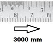 HORIZONTAL FLEXIBLE RULE CLASS II LEFT TO RIGHT 3000 MM SECTION 20x1 MM<BR>REF : RGH96-G23M0D1I0